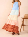 Dress To - Marias Colourblock Crepe Maxi Dress