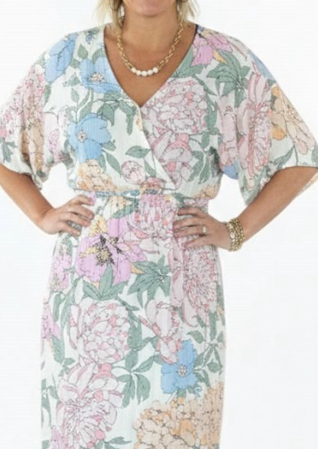 Charlie B - Dolman Short Sleeve Maxi Dress
