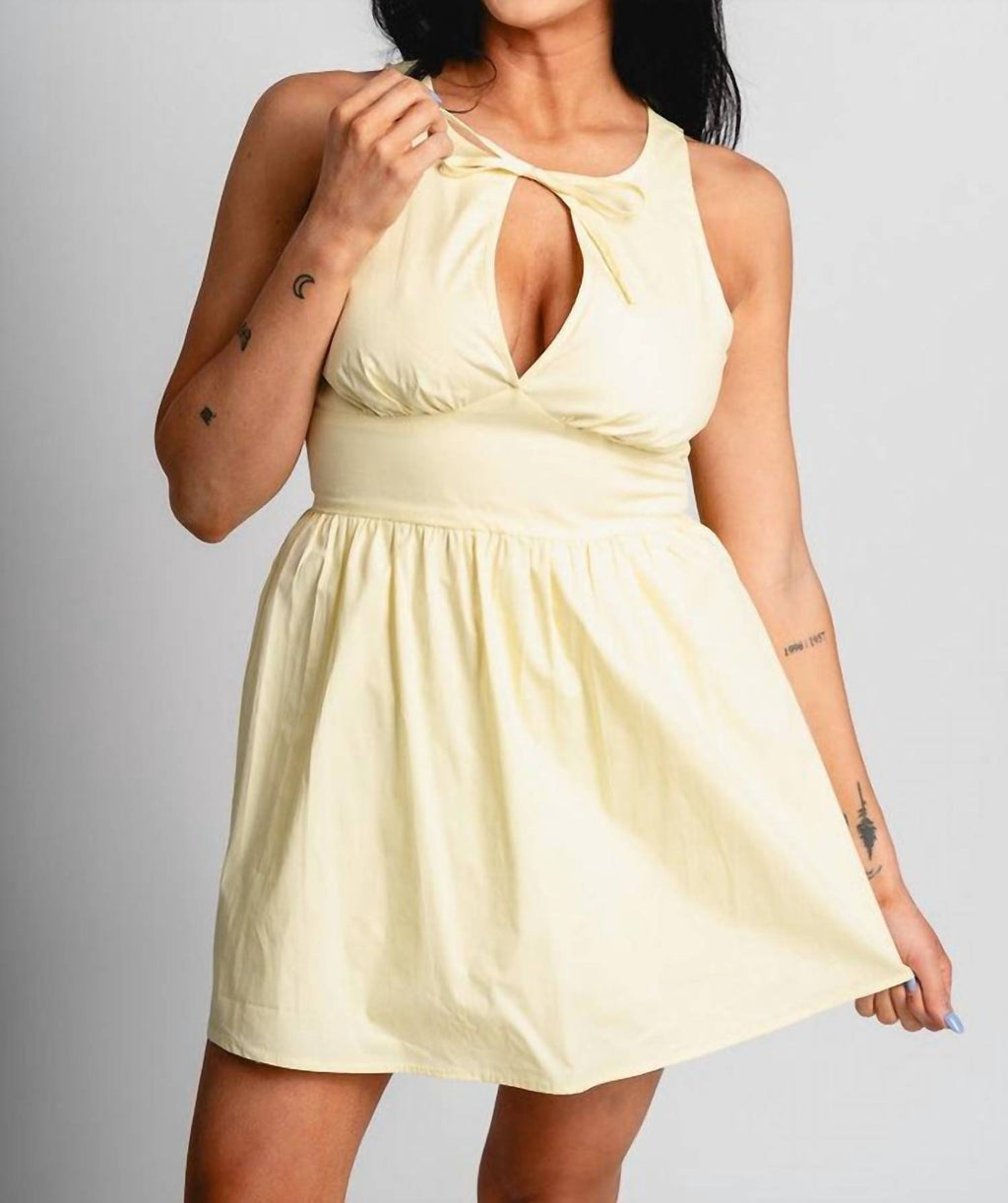 Lelis - Open Front Sleeveless Mini Dress