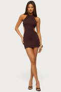 Kelcey Bead Cutout Knit Mini Dress